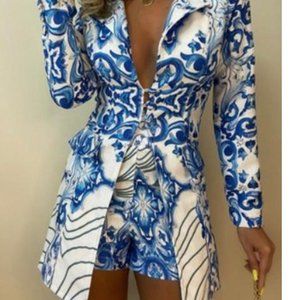 COPY - Blue and white jacket from Chicme NWOT